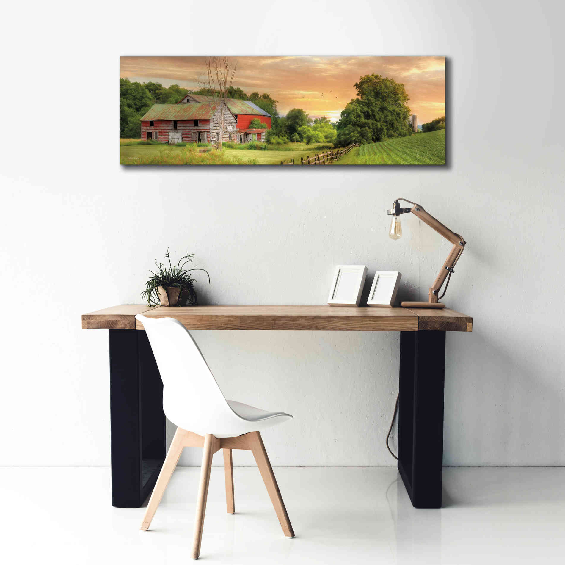 'Greener Pastures' by Lori Deiter Canvas Wall Art,60 x 20