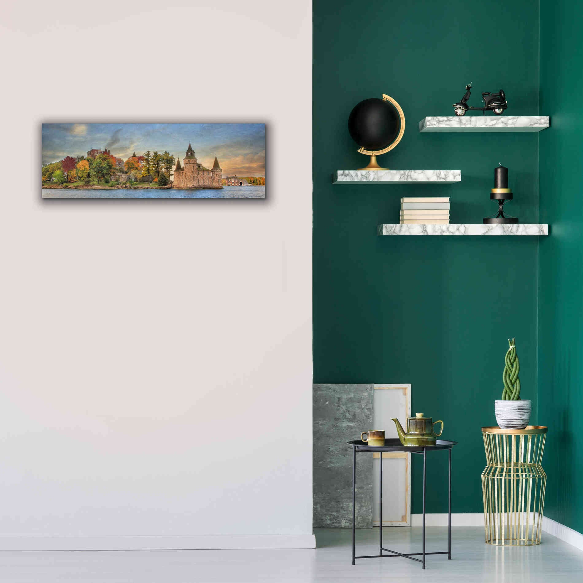 'Autumn at the Castle' by Lori Deiter Canvas Wall Art,36 x 12
