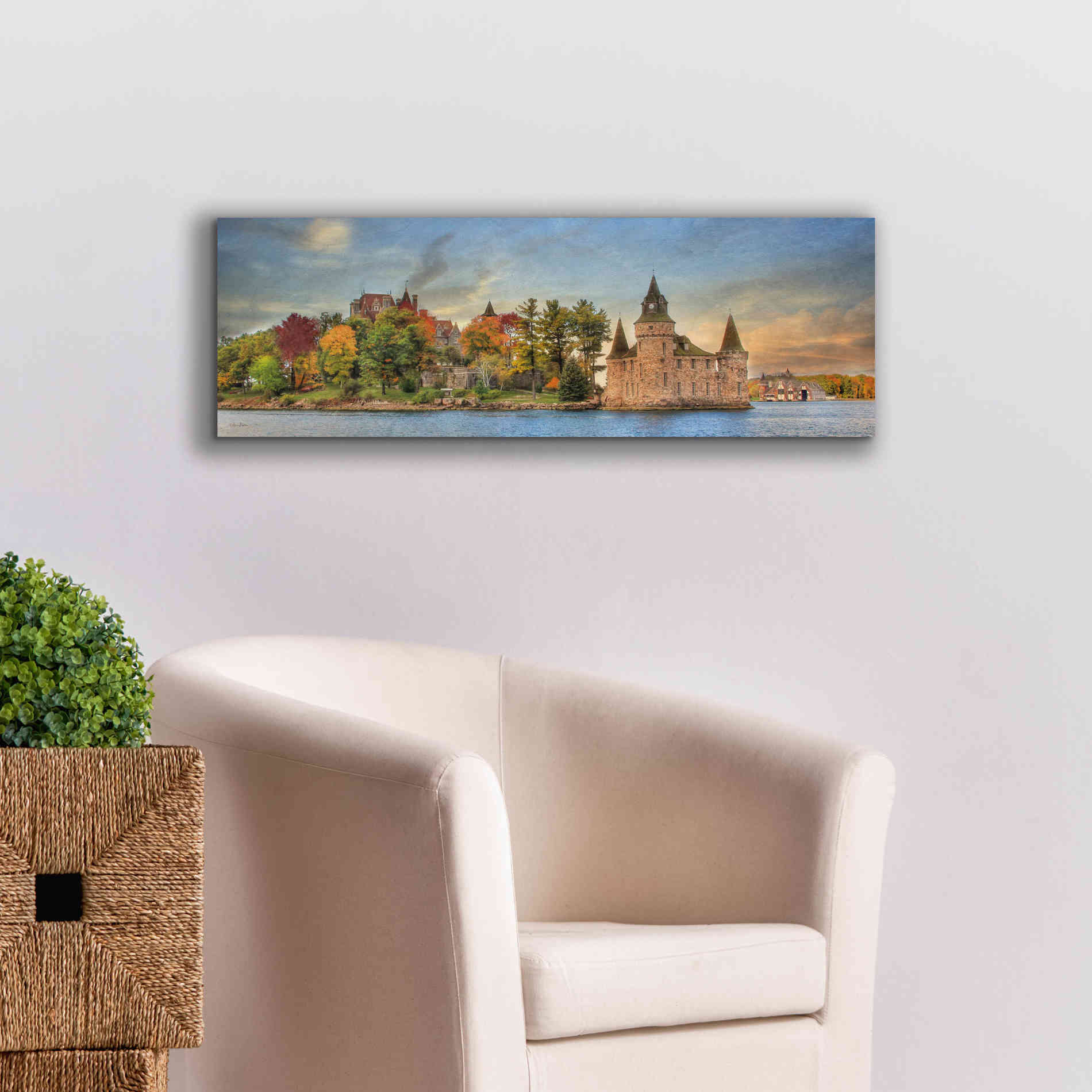 'Autumn at the Castle' by Lori Deiter Canvas Wall Art,36 x 12