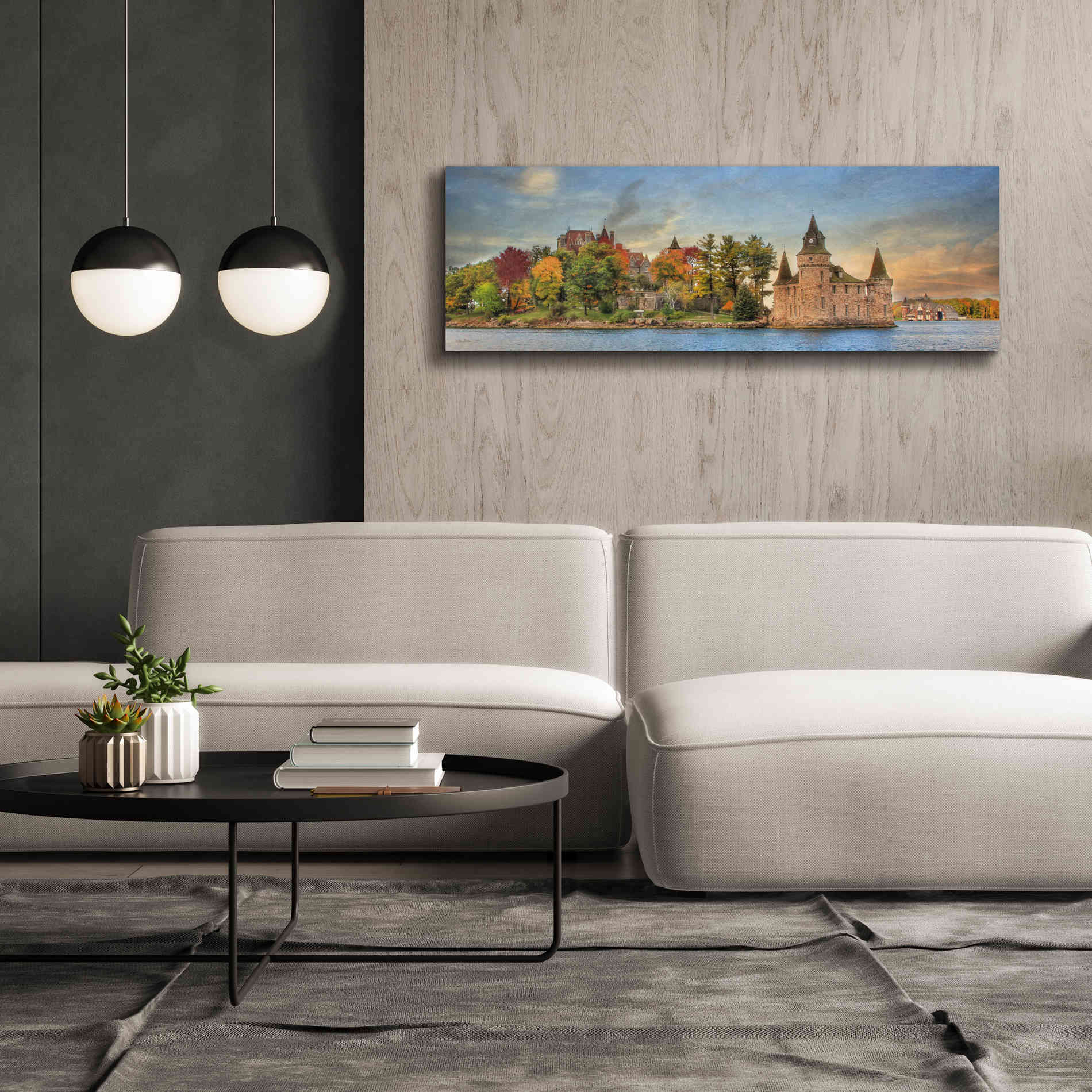 'Autumn at the Castle' by Lori Deiter Canvas Wall Art,60 x 20