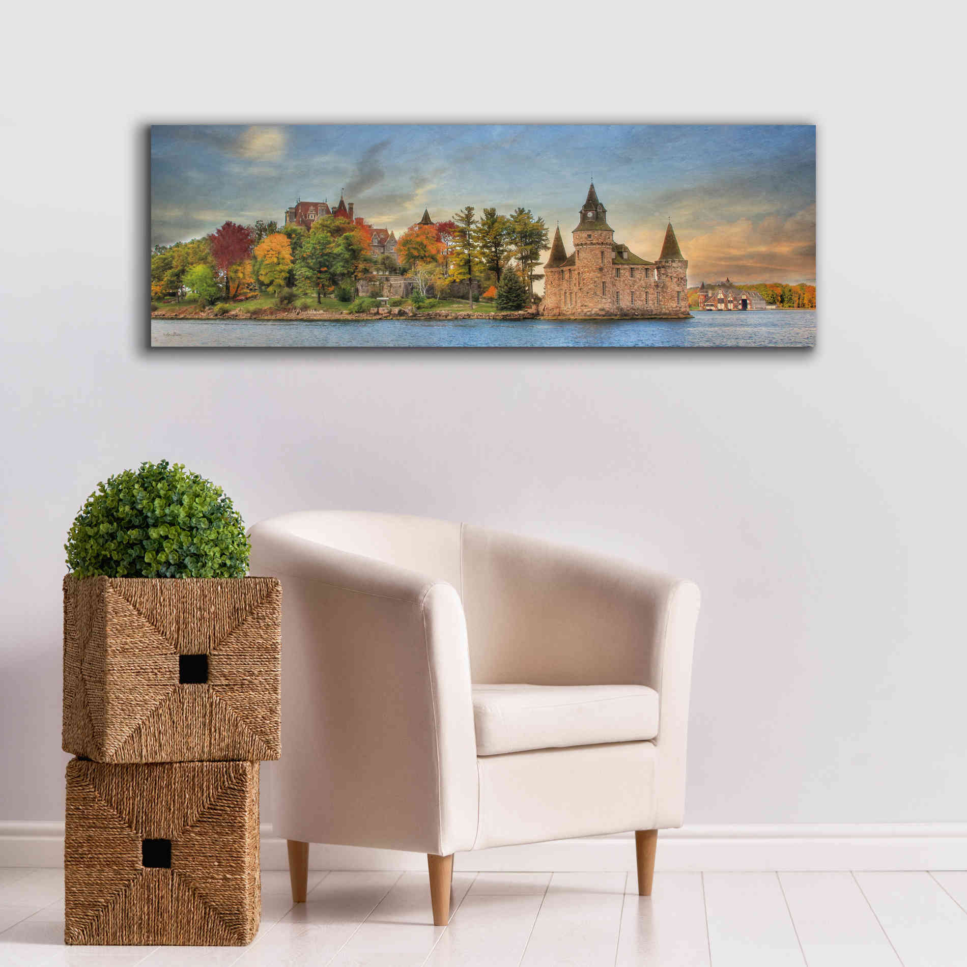 'Autumn at the Castle' by Lori Deiter Canvas Wall Art,60 x 20