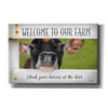 'Welcome Cow' by Lori Deiter Canvas Wall Art