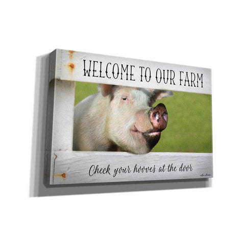 Image of 'Welcome Pig' by Lori Deiter Canvas Wall Art