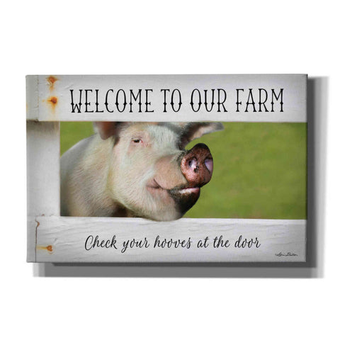 Image of 'Welcome Pig' by Lori Deiter Canvas Wall Art