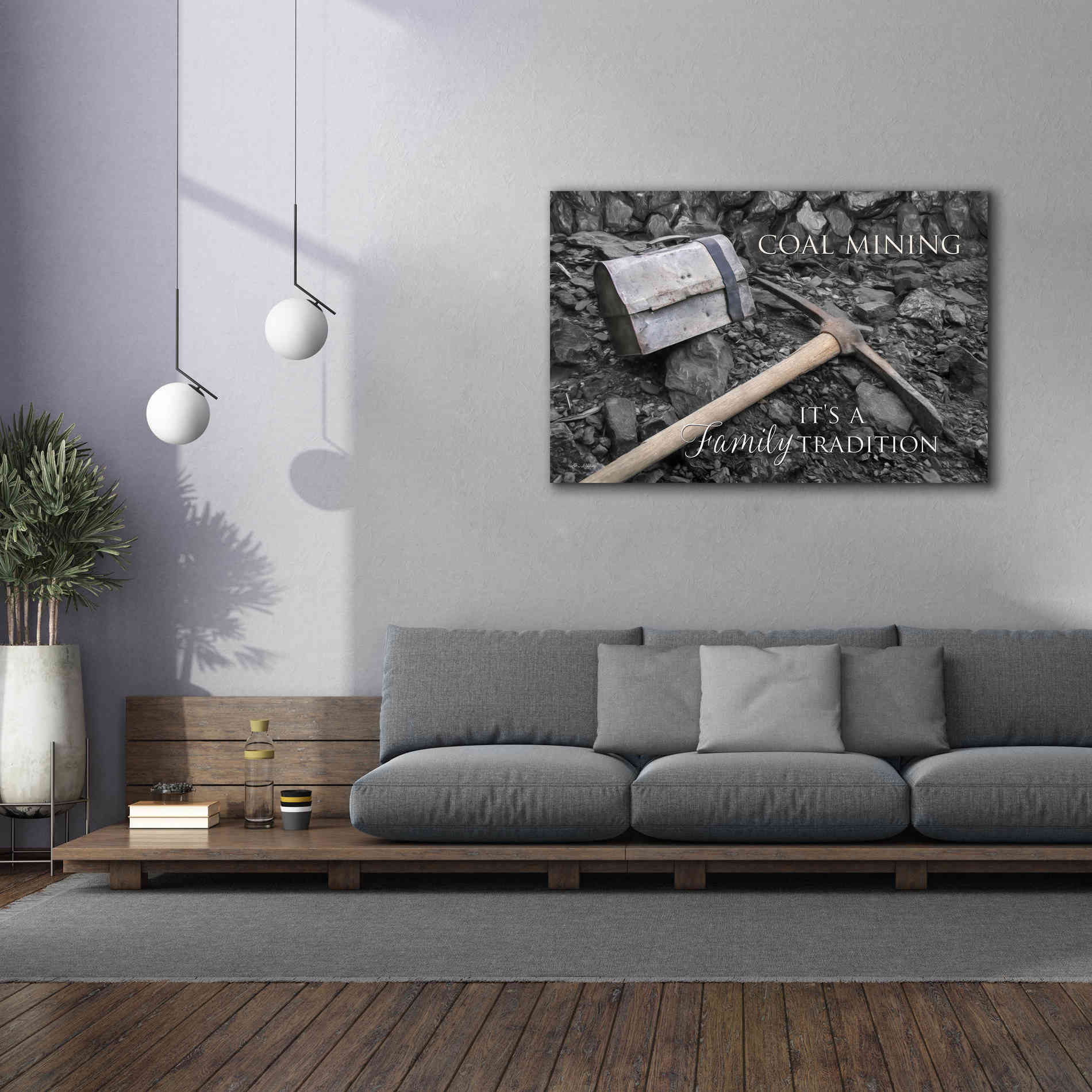 'Coal Mining - Family Tradition' by Lori Deiter Canvas Wall Art,60 x 40