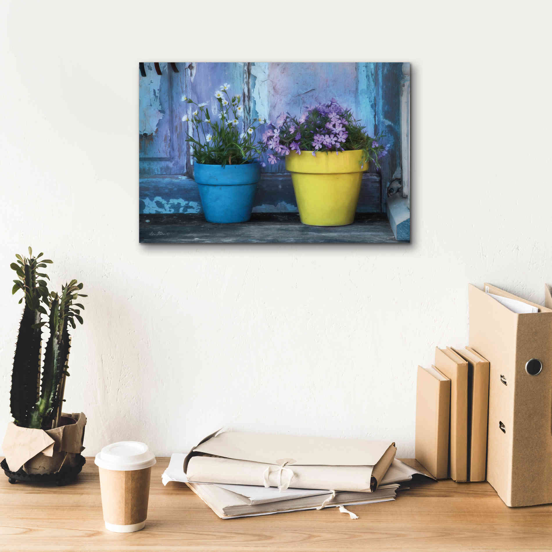 'She Shed Flowers' by Lori Deiter Canvas Wall Art,18 x 12