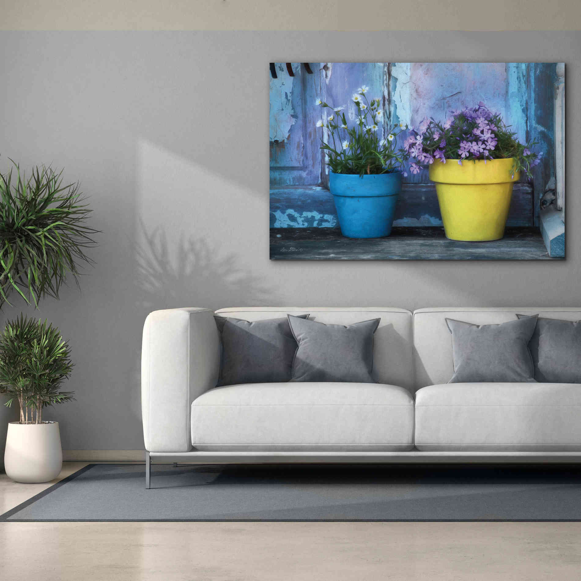 'She Shed Flowers' by Lori Deiter Canvas Wall Art,60 x 40