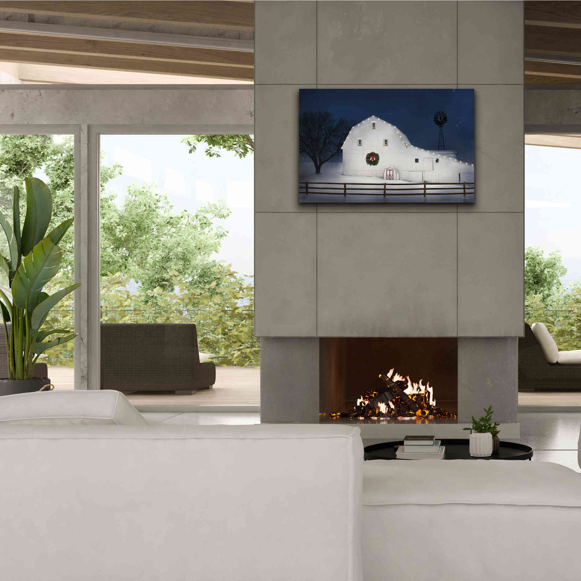 'Christmas Starry Night' by Lori Deiter Canvas Wall Art,40 x 26