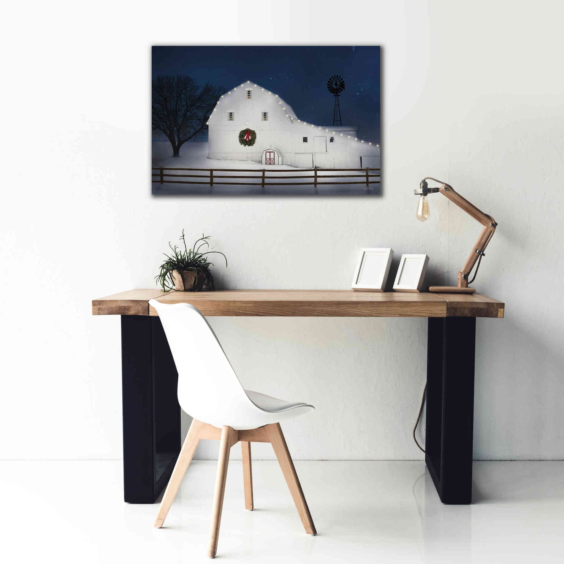 'Christmas Starry Night' by Lori Deiter Canvas Wall Art,40 x 26