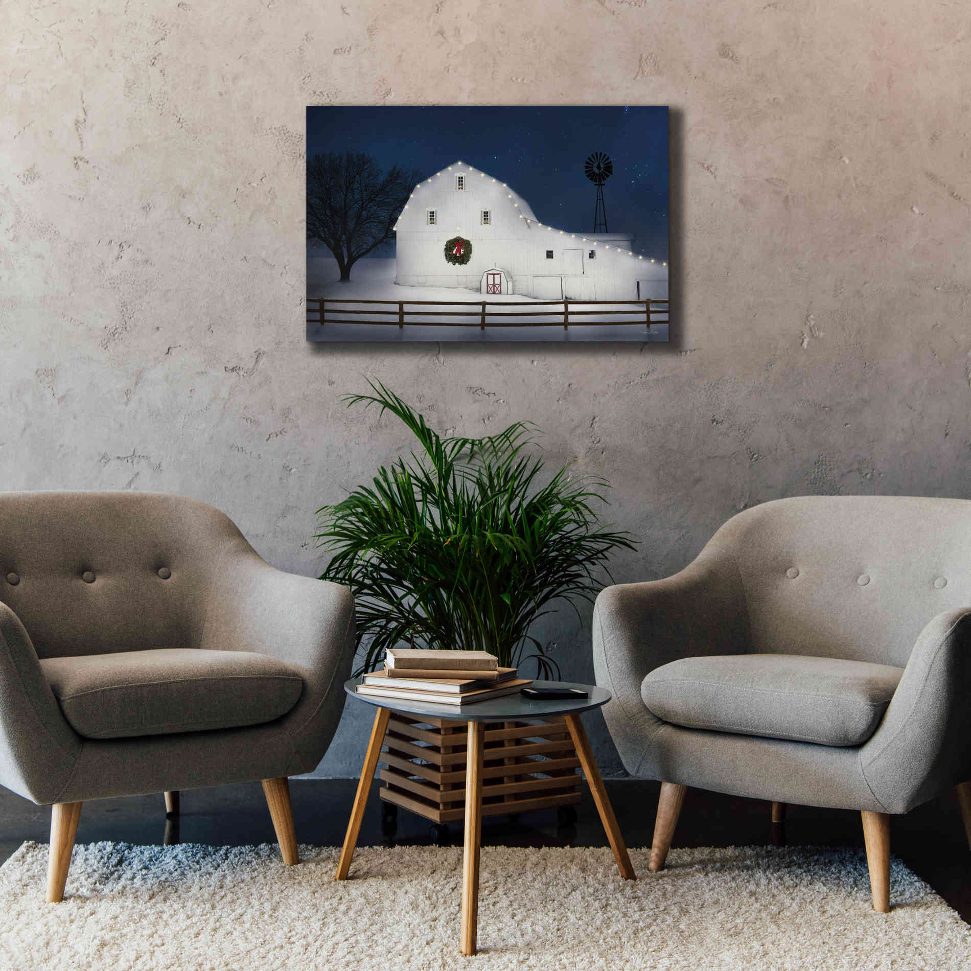 'Christmas Starry Night' by Lori Deiter Canvas Wall Art,40 x 26