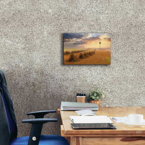 Image of 'Amish Country Sunrise' by Lori Deiter Canvas Wall Art,18 x 12