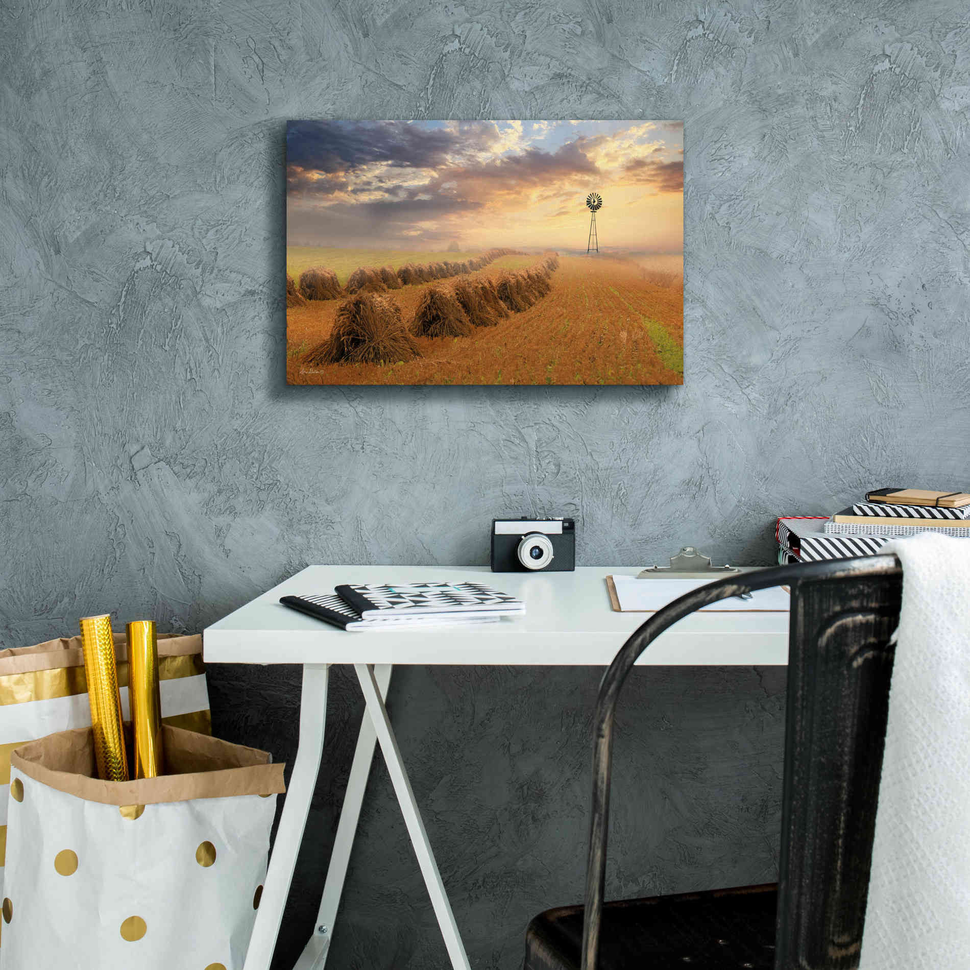 'Amish Country Sunrise' by Lori Deiter Canvas Wall Art,18 x 12