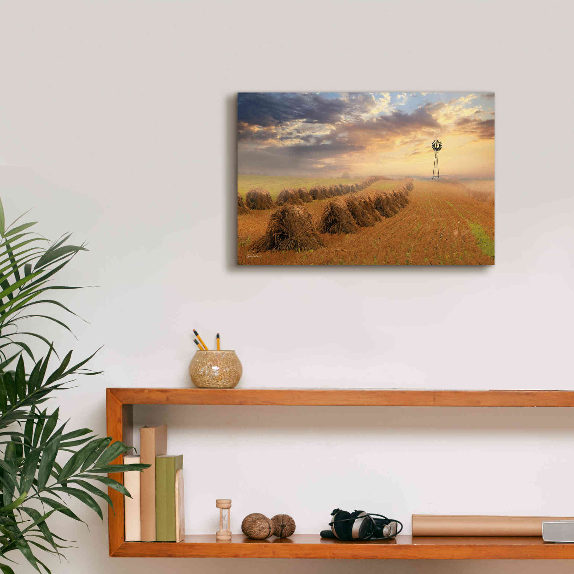 'Amish Country Sunrise' by Lori Deiter Canvas Wall Art,18 x 12