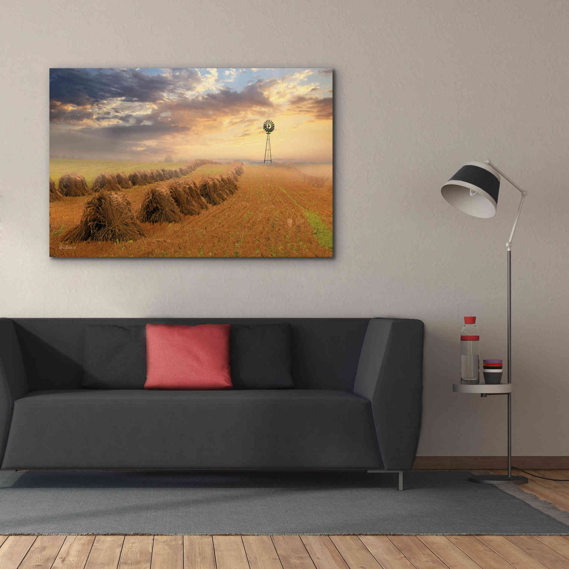 'Amish Country Sunrise' by Lori Deiter Canvas Wall Art,60 x 40