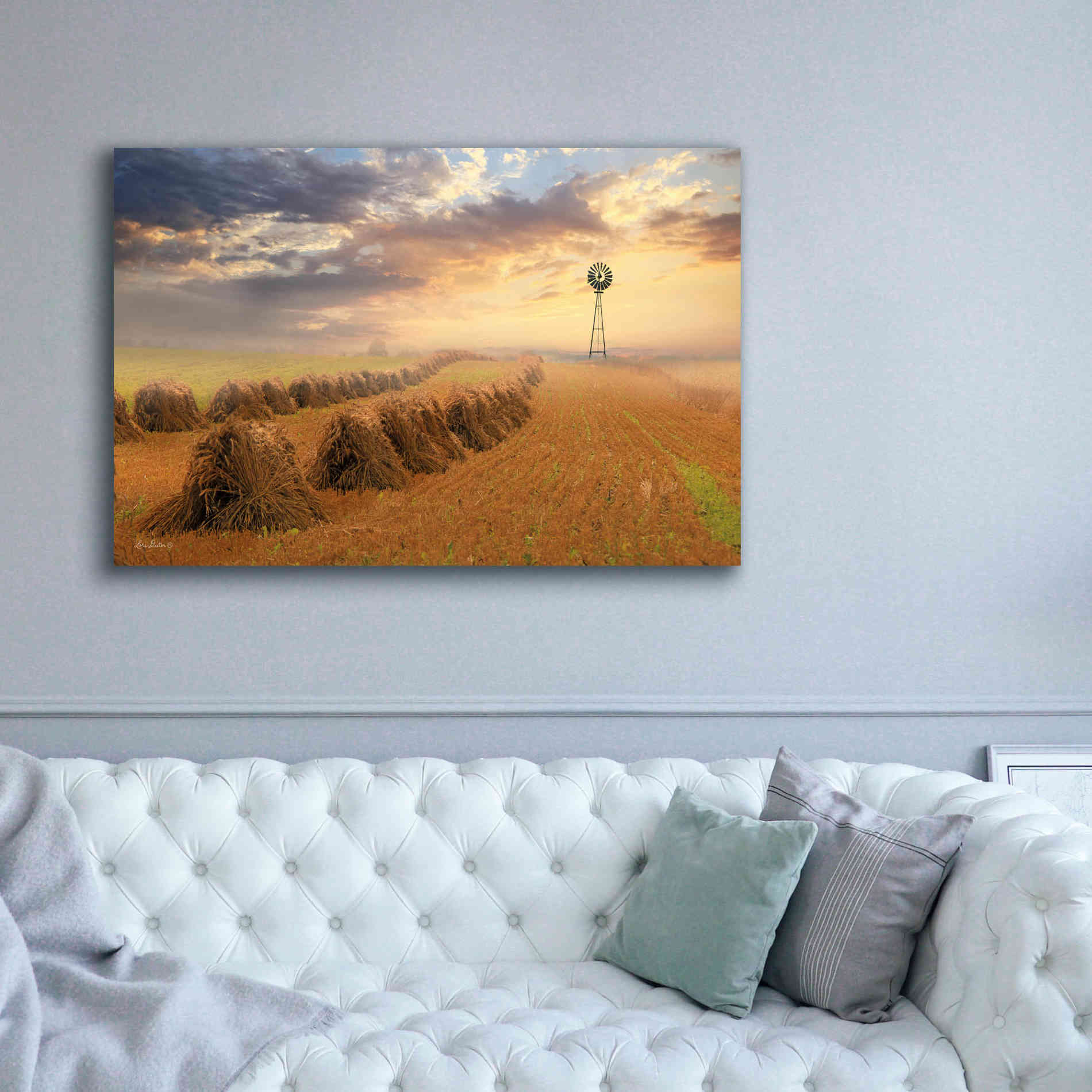 'Amish Country Sunrise' by Lori Deiter Canvas Wall Art,60 x 40