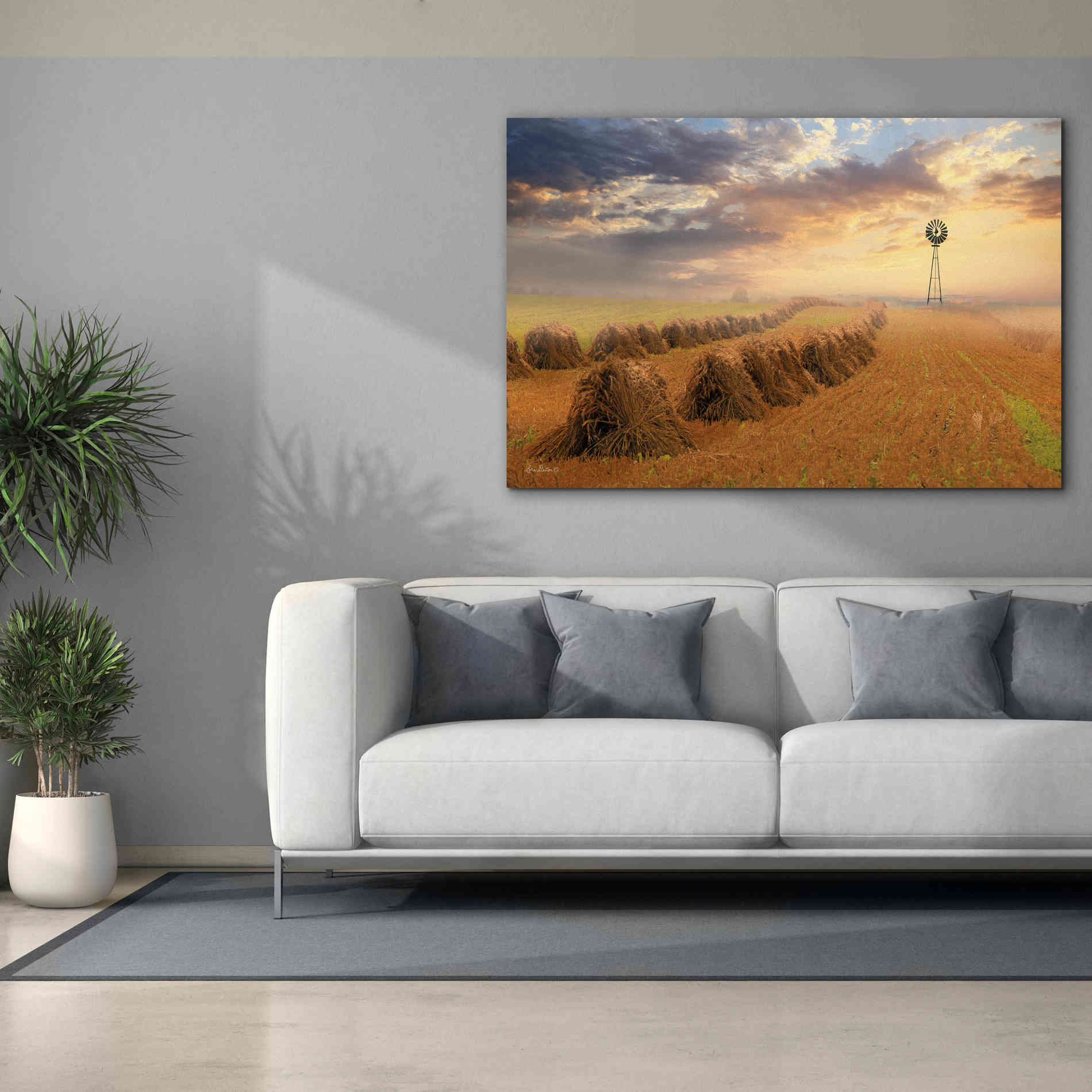 'Amish Country Sunrise' by Lori Deiter Canvas Wall Art,60 x 40