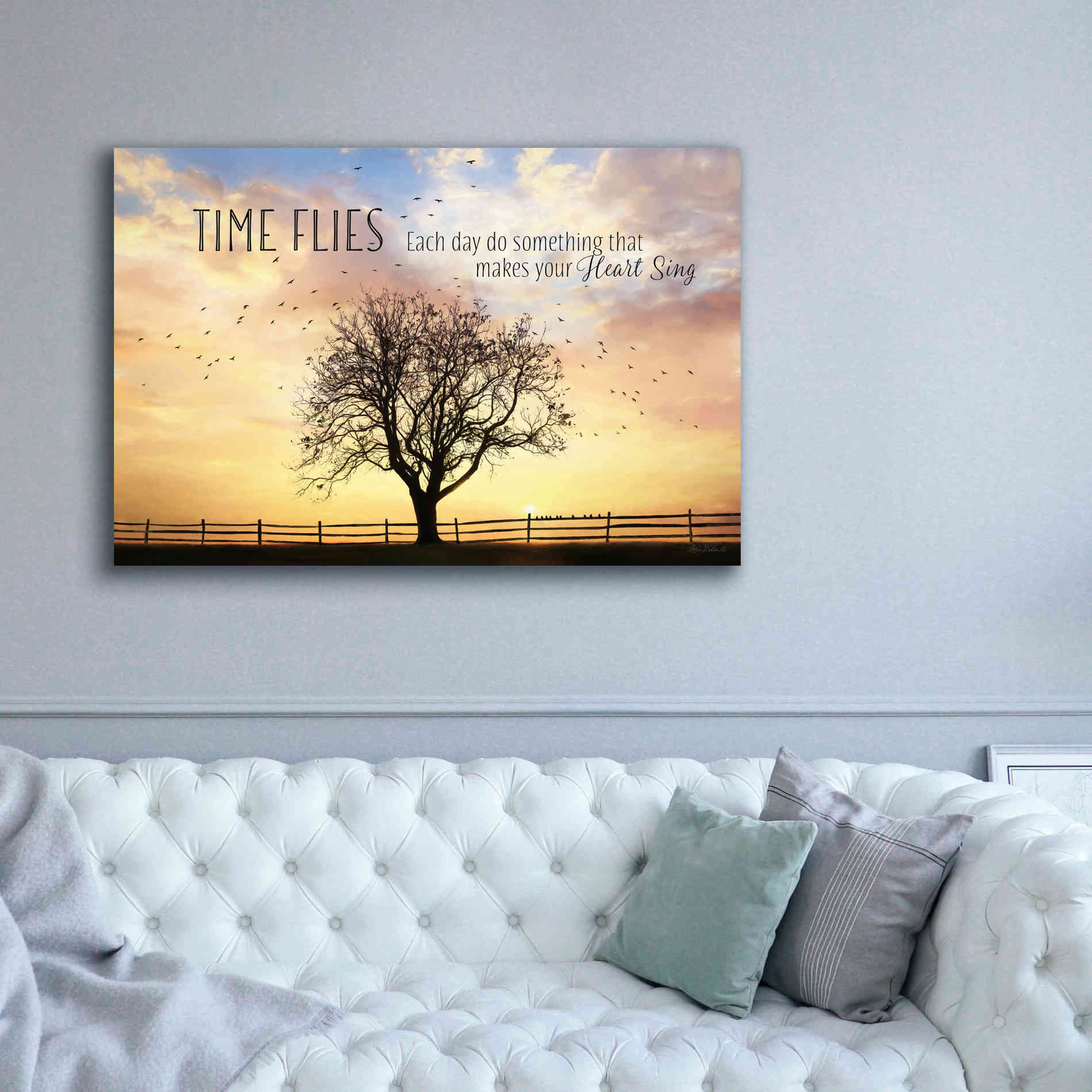 'Time Flies' by Lori Deiter Canvas Wall Art,60 x 40