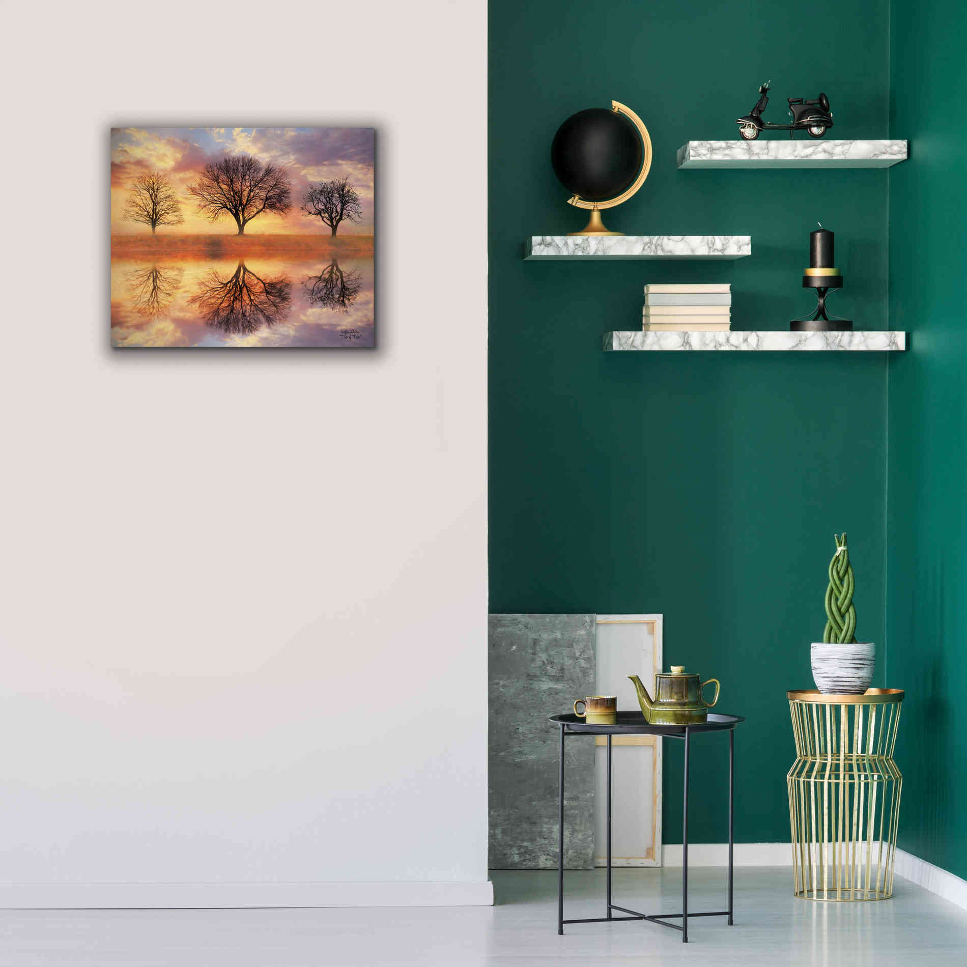 'Trio of Trees' by Lori Deiter Canvas Wall Art,24 x 20