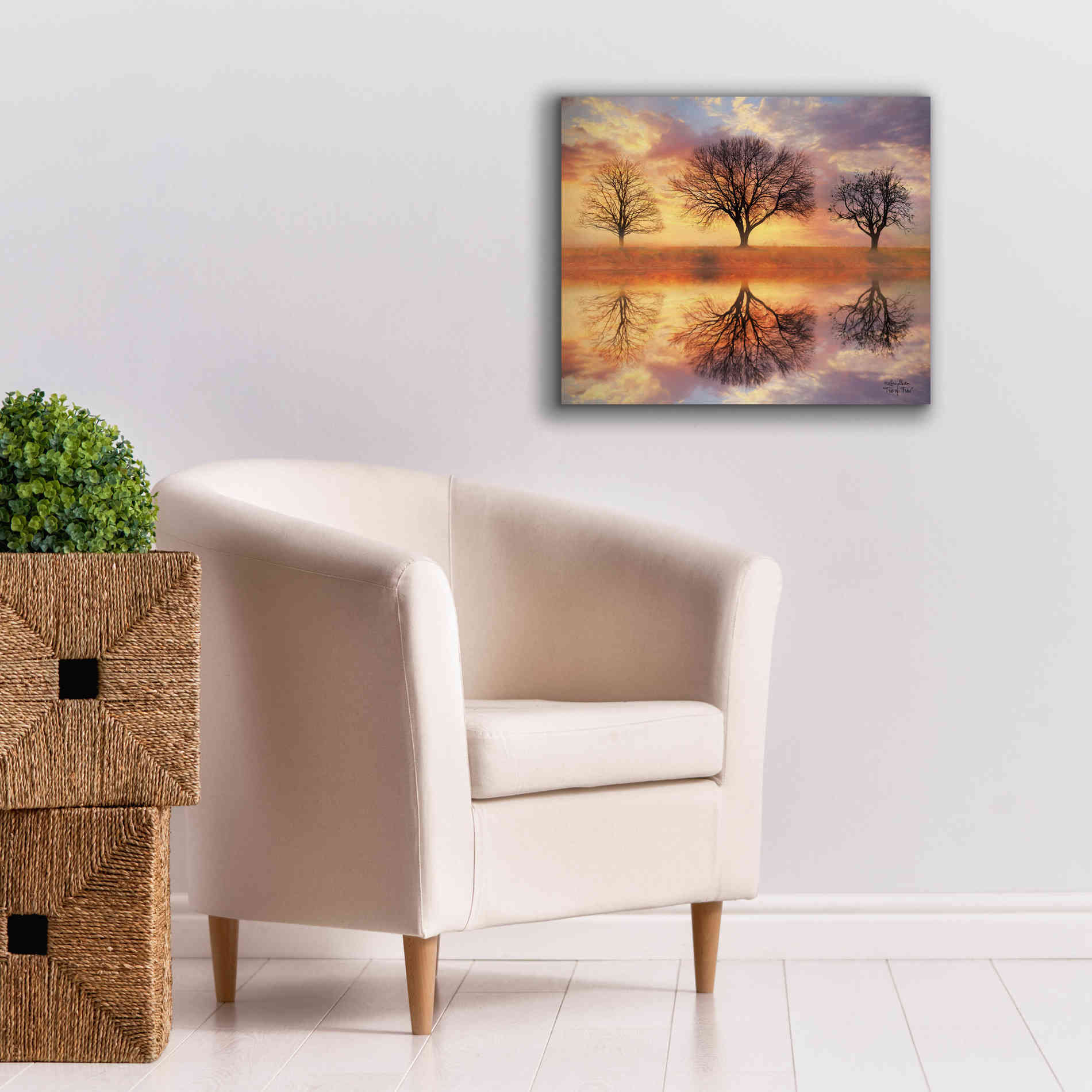 'Trio of Trees' by Lori Deiter Canvas Wall Art,24 x 20