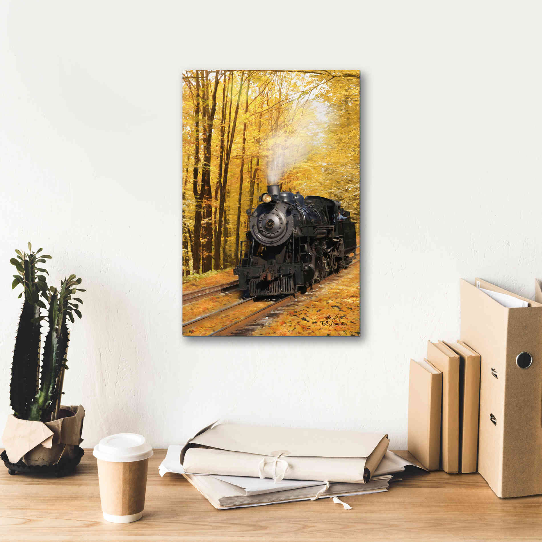 'Fall Locomotive' by Lori Deiter Canvas Wall Art,12 x 18
