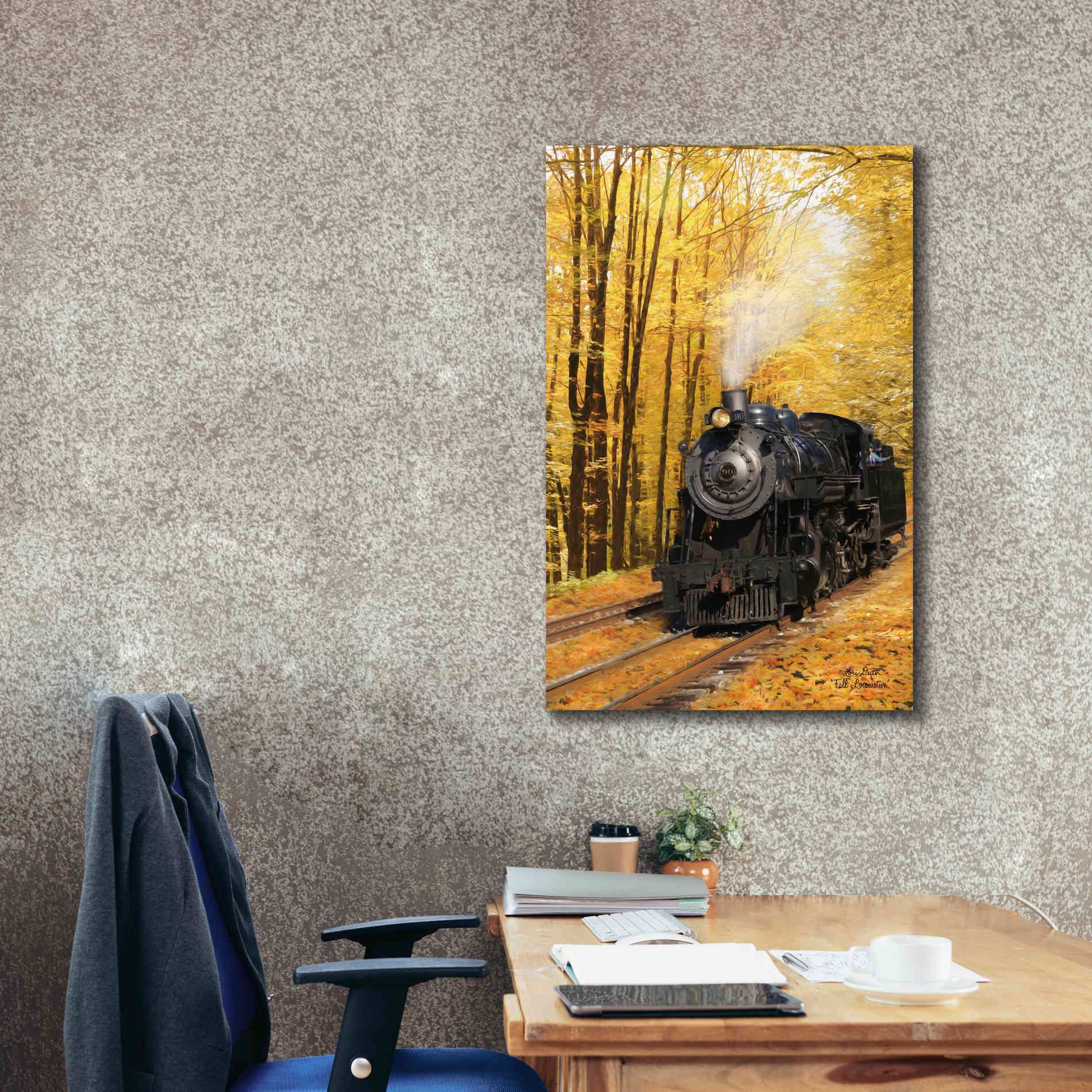 'Fall Locomotive' by Lori Deiter Canvas Wall Art,26 x 40