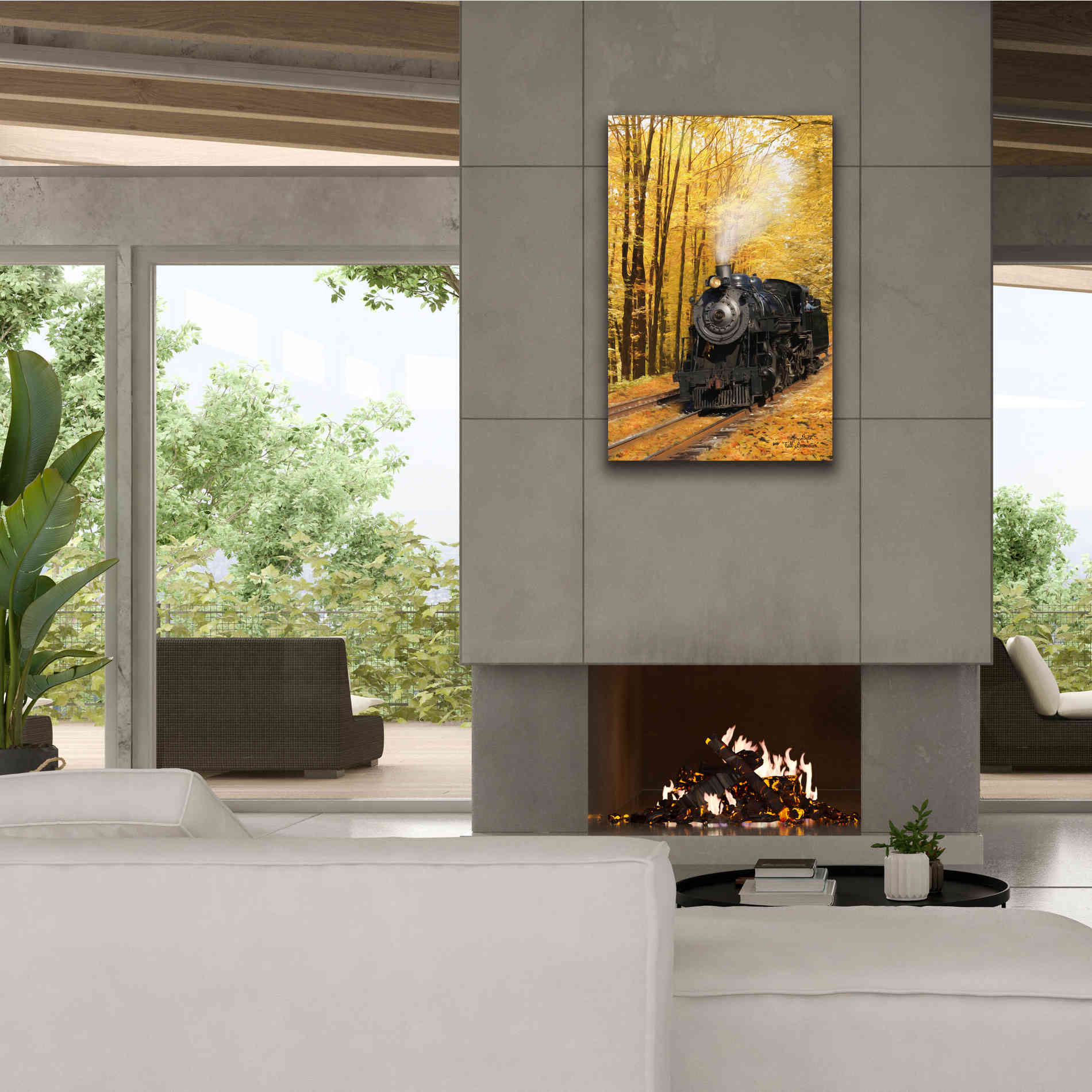 'Fall Locomotive' by Lori Deiter Canvas Wall Art,26 x 40