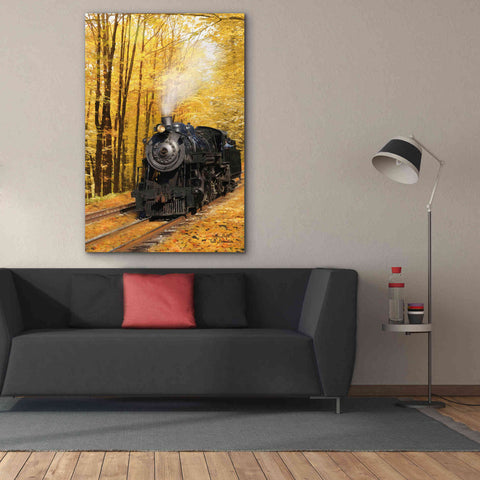 Image of 'Fall Locomotive' by Lori Deiter Canvas Wall Art,40 x 60