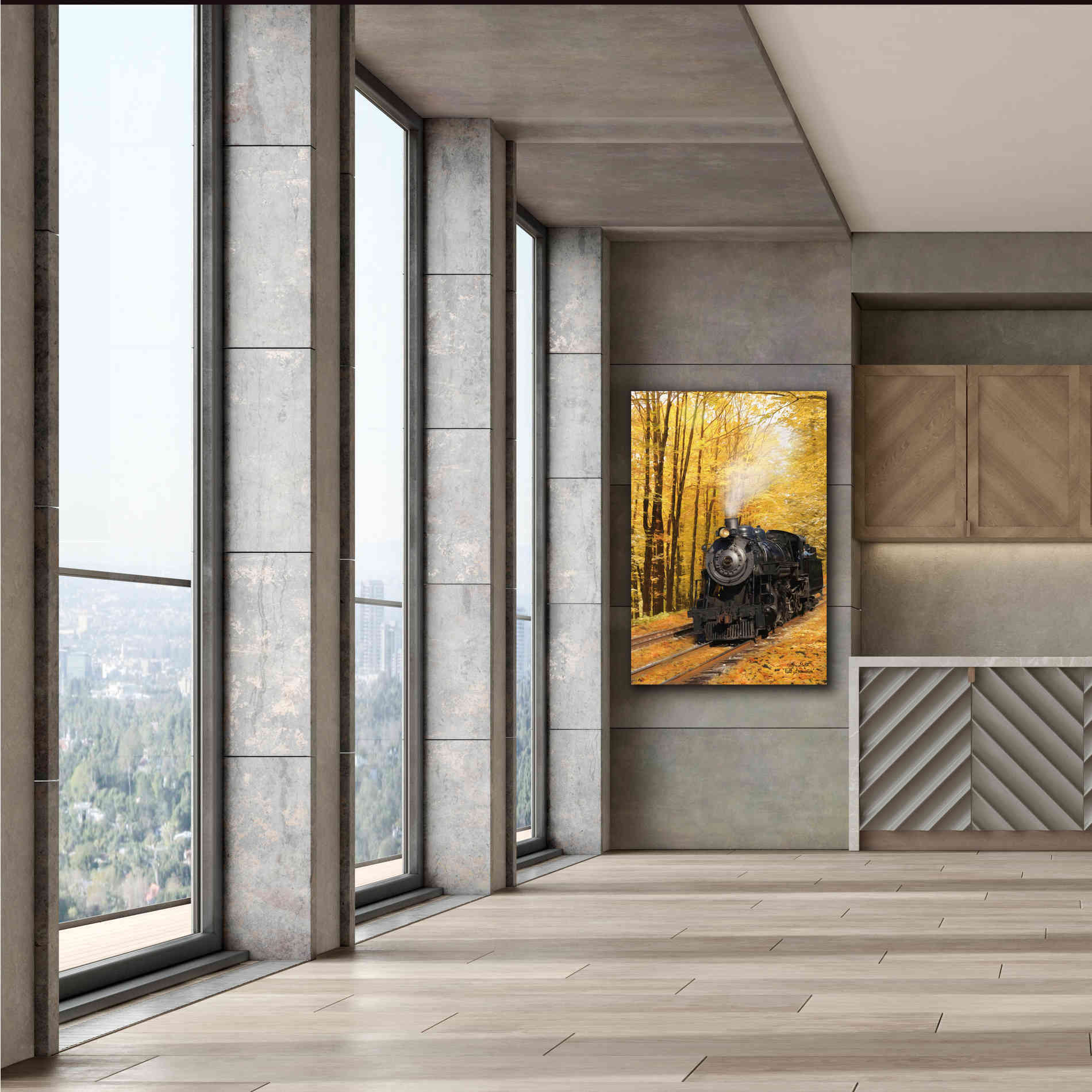 'Fall Locomotive' by Lori Deiter Canvas Wall Art,40 x 60