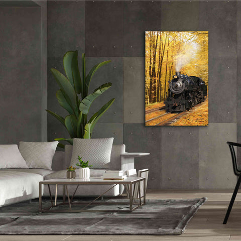 Image of 'Fall Locomotive' by Lori Deiter Canvas Wall Art,40 x 60