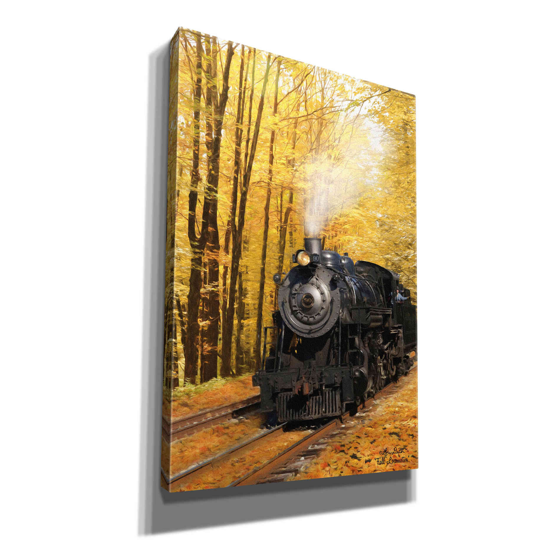 'Fall Locomotive' by Lori Deiter Canvas Wall Art