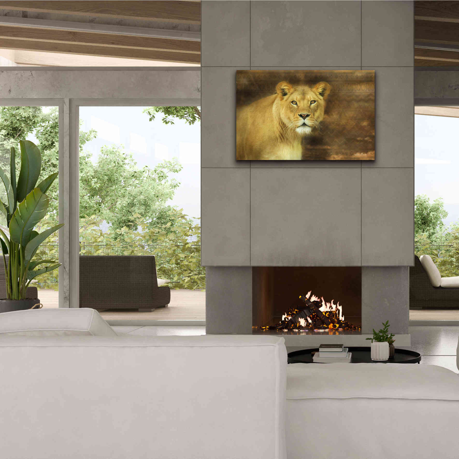 'Tribal Lioness' by Lori Deiter Canvas Wall Art,40 x 26