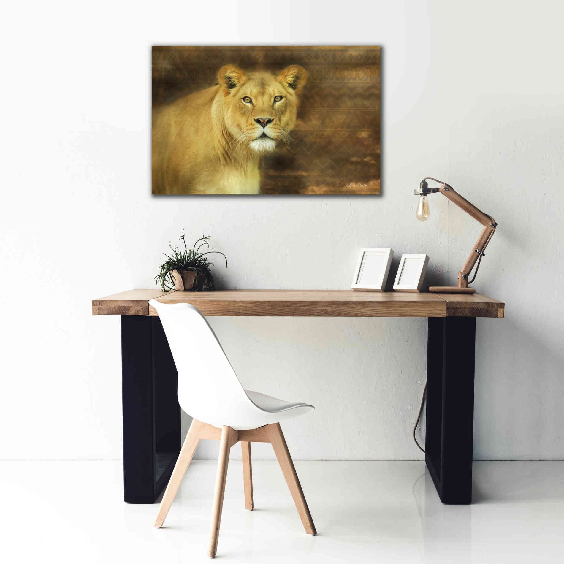 'Tribal Lioness' by Lori Deiter Canvas Wall Art,40 x 26