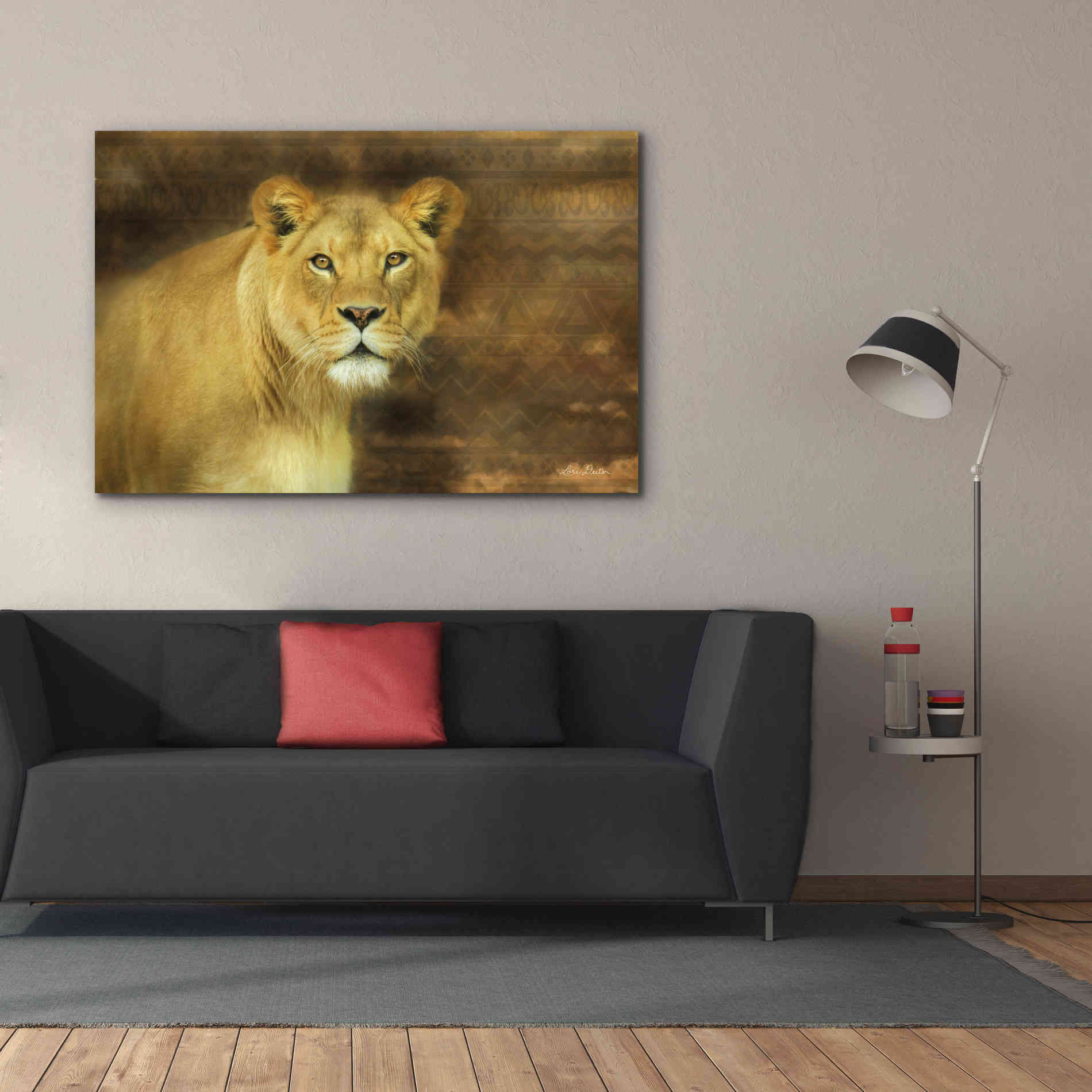'Tribal Lioness' by Lori Deiter Canvas Wall Art,60 x 40