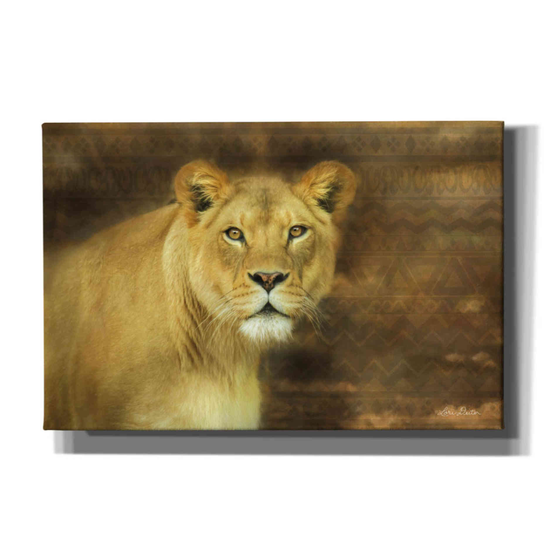 'Tribal Lioness' by Lori Deiter Canvas Wall Art