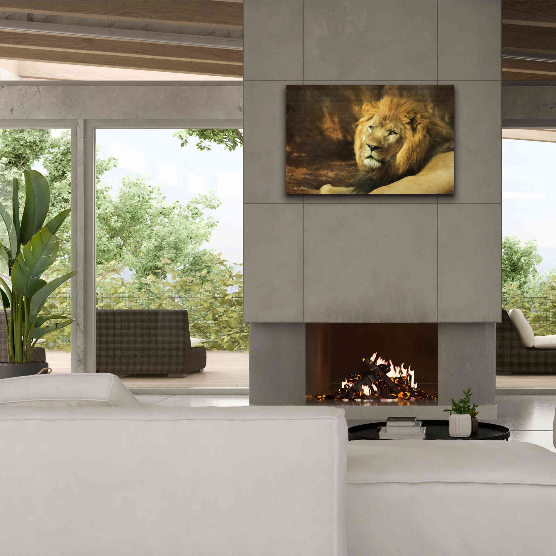 'Tribal Lion' by Lori Deiter Canvas Wall Art,40 x 26