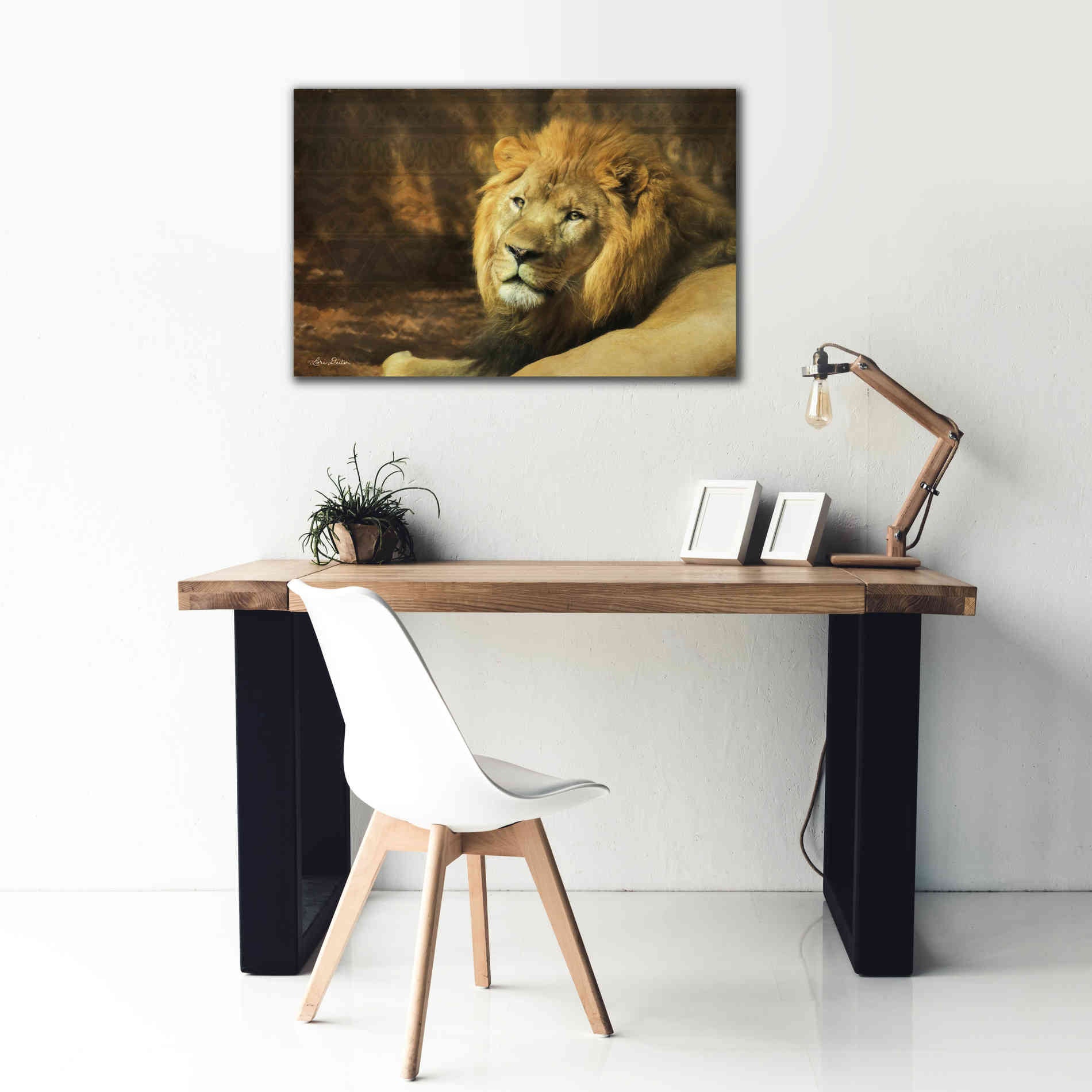 'Tribal Lion' by Lori Deiter Canvas Wall Art,40 x 26