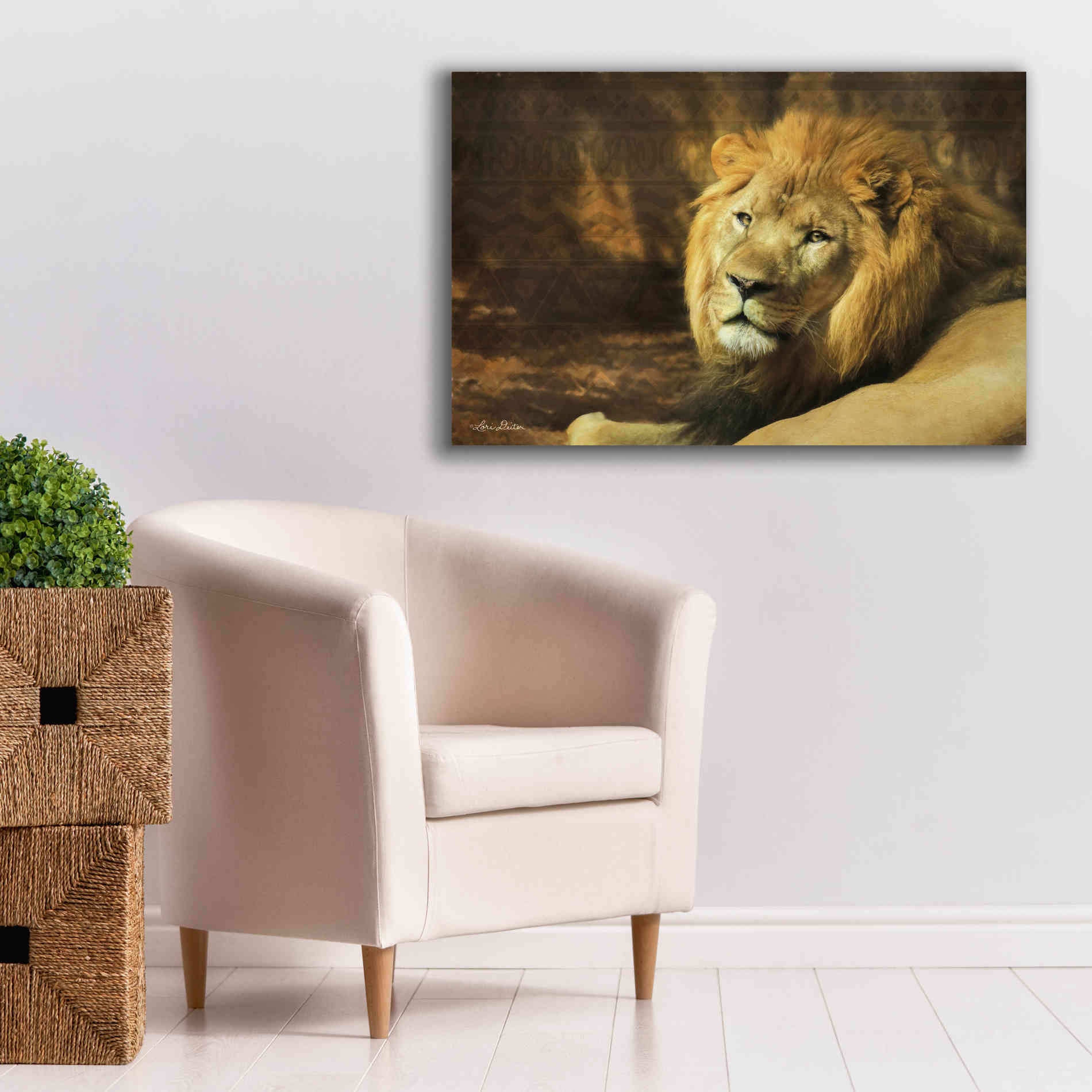 'Tribal Lion' by Lori Deiter Canvas Wall Art,40 x 26
