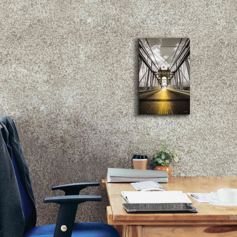 Image of 'Bridge Aglow' by Donnie Quillen Canvas Wall Art,12 x 18