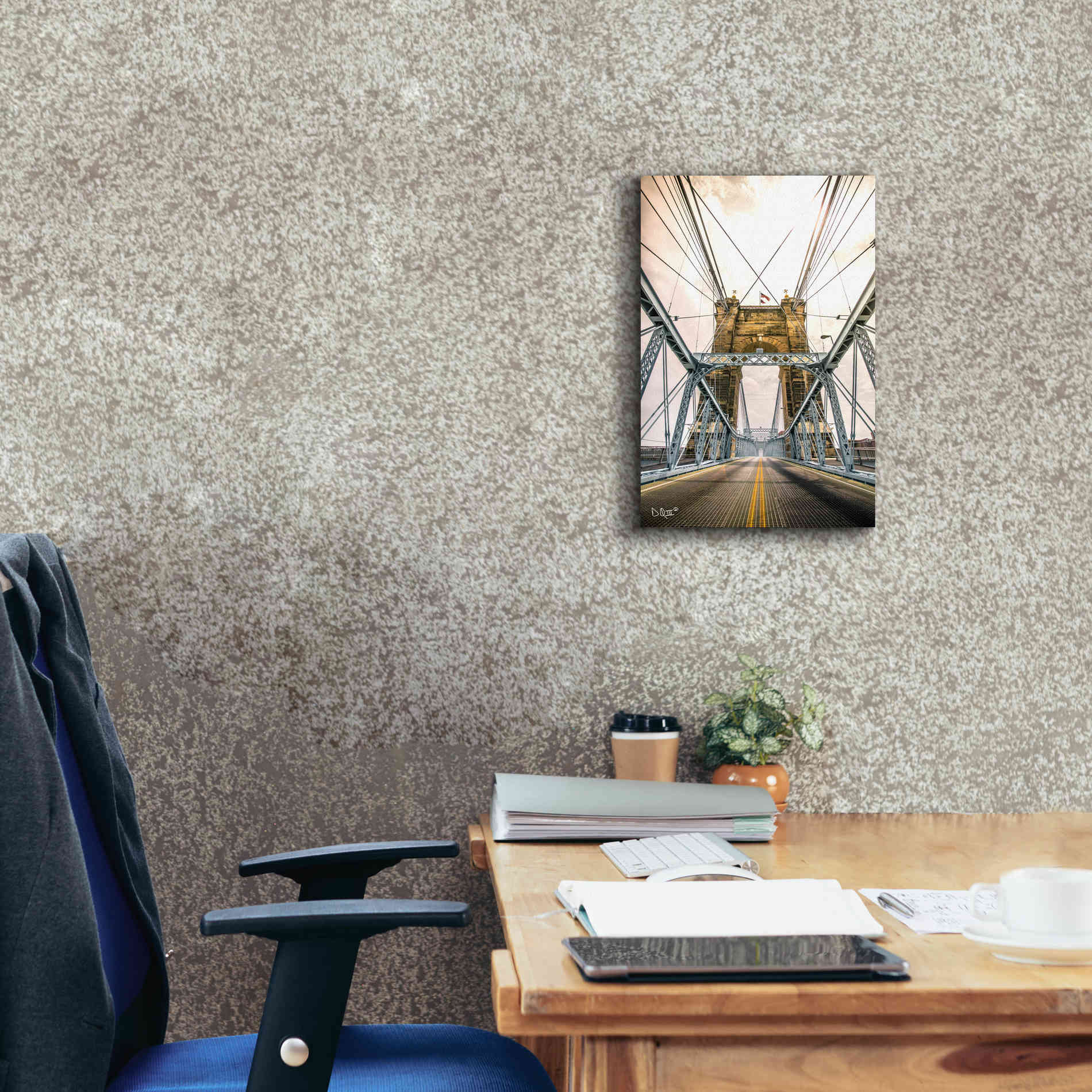 'Bridge to Ohio' by Donnie Quillen Canvas Wall Art,12 x 18