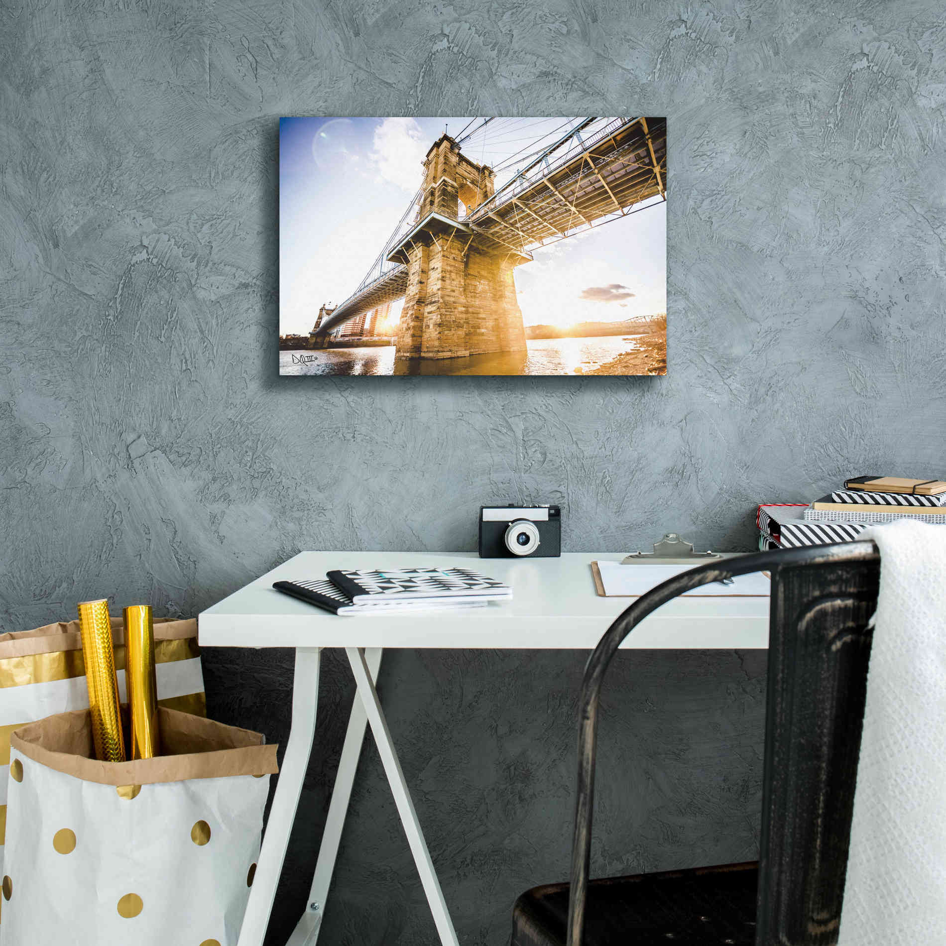 'Double Sunset' by Donnie Quillen Canvas Wall Art,18 x 12