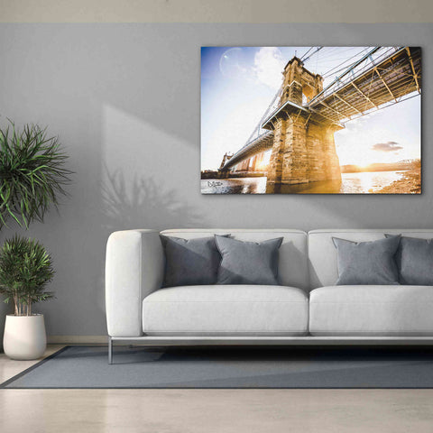Image of 'Double Sunset' by Donnie Quillen Canvas Wall Art,60 x 40