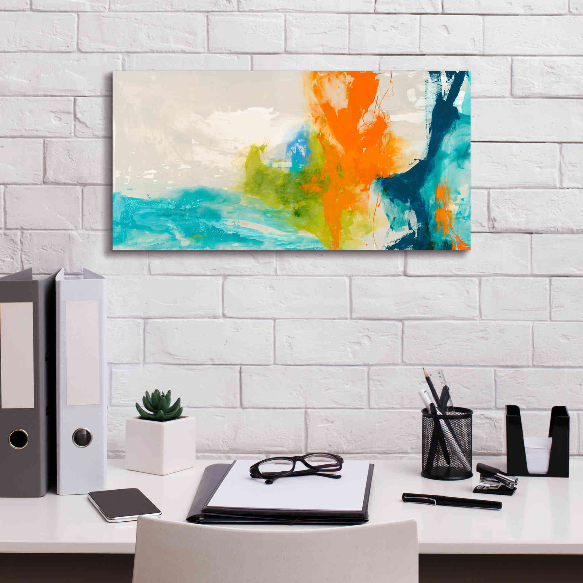 'Tidal Abstract I' by Sisa Jasper Canvas Wall Art,24 x 12