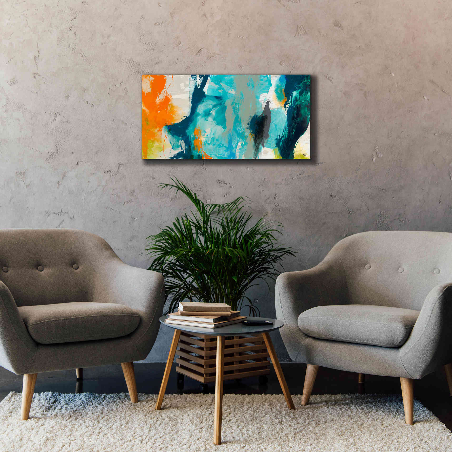 'Tidal Abstract II' by Sisa Jasper Canvas Wall Art,40 x 20