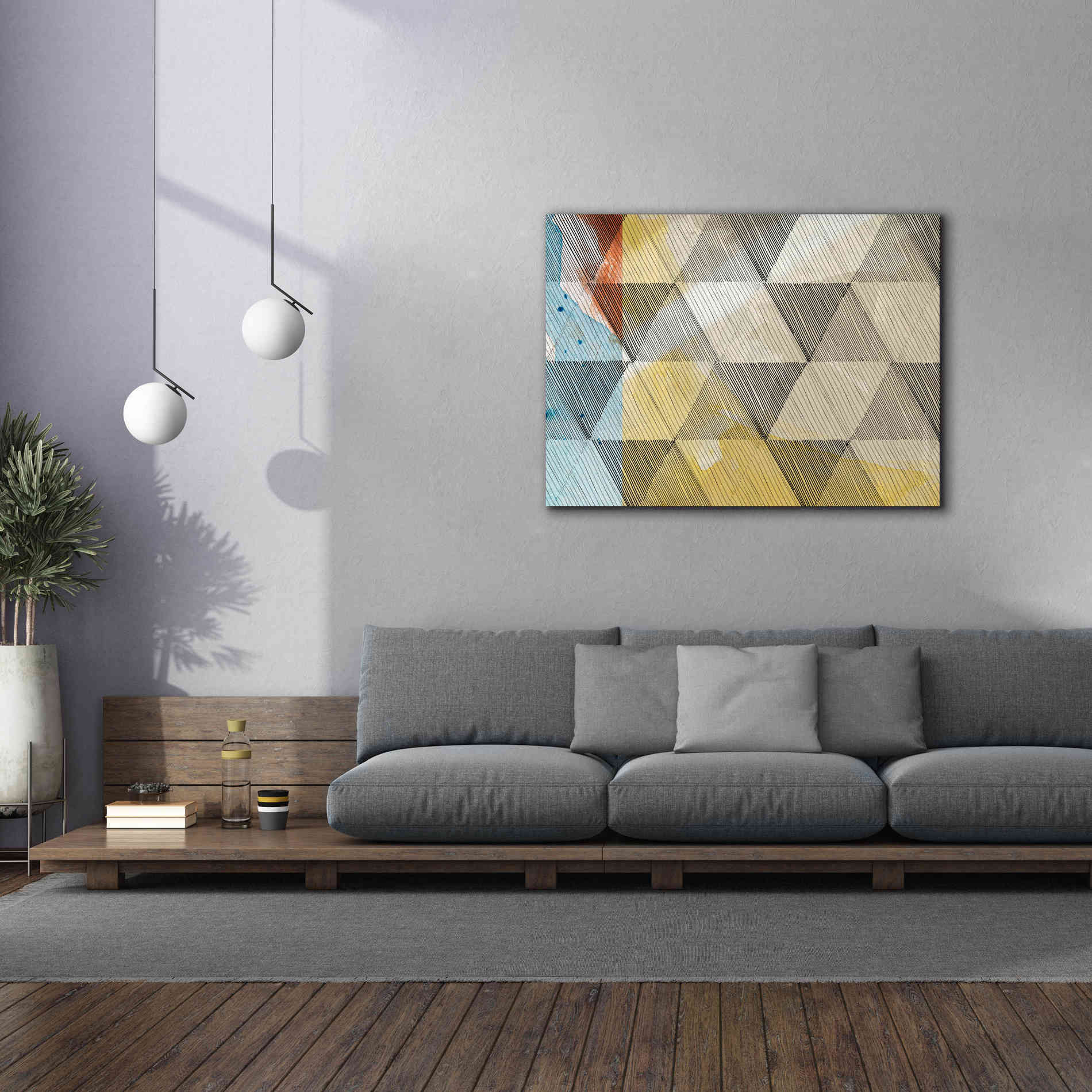 'Geo Now Sketch I' by Sisa Jasper Canvas Wall Art,54 x 40