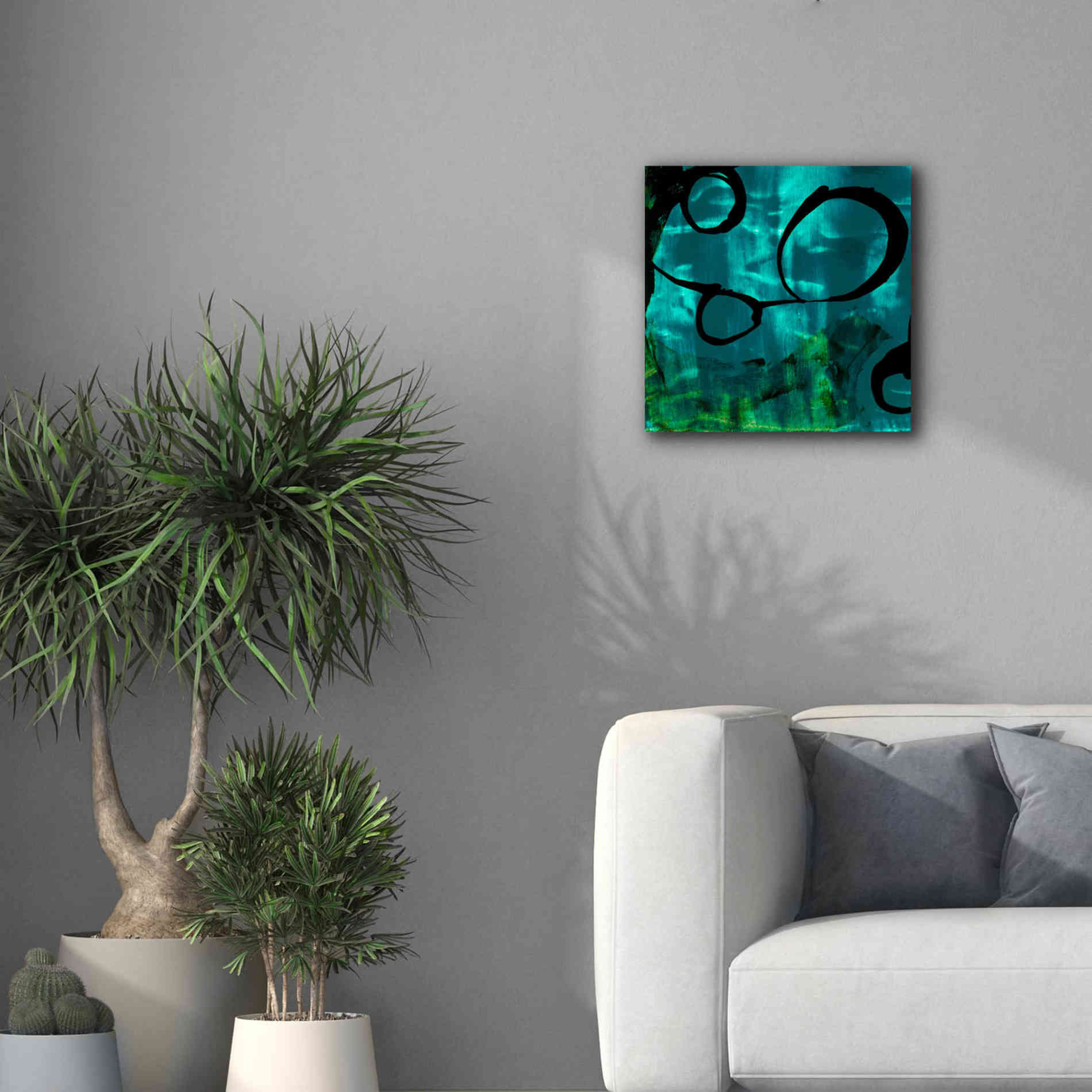 'Turquoise Element II' by Sisa Jasper Canvas Wall Art,18 x 18