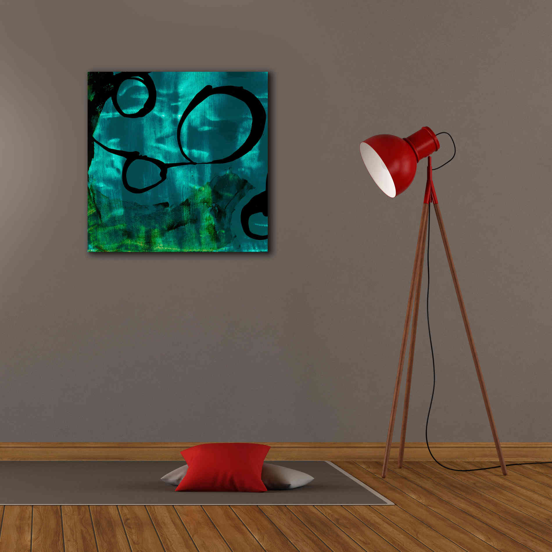 'Turquoise Element II' by Sisa Jasper Canvas Wall Art,26 x 26