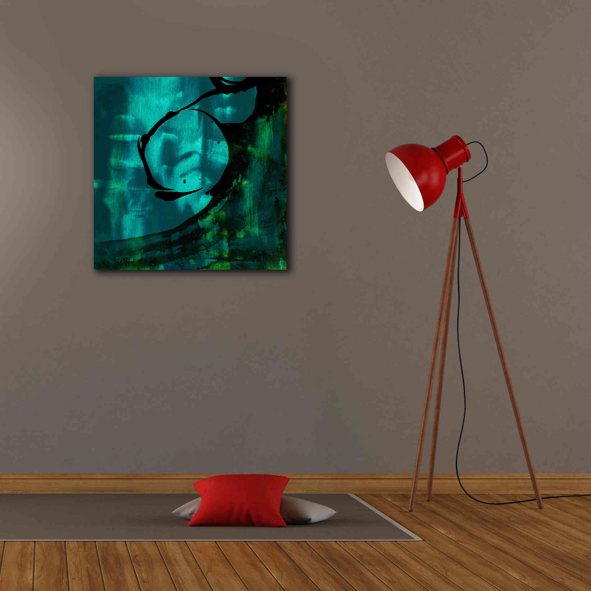 'Turquoise Element III' by Sisa Jasper Canvas Wall Art,26 x 26