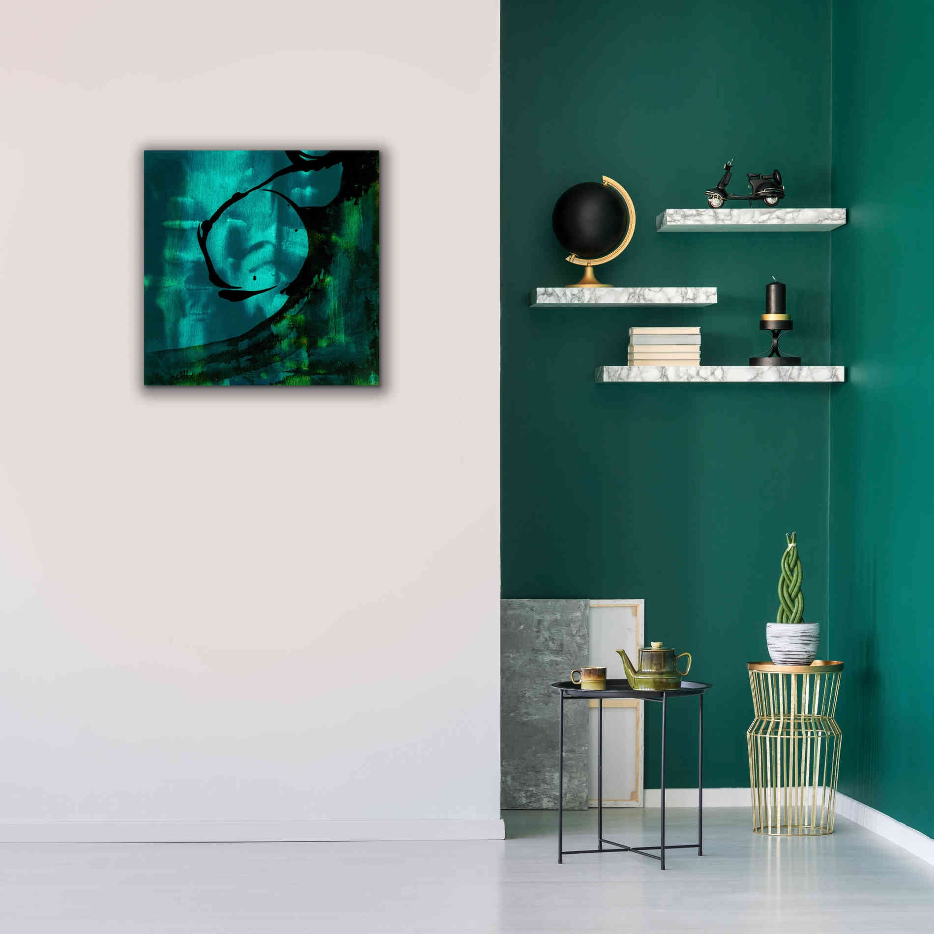 'Turquoise Element III' by Sisa Jasper Canvas Wall Art,26 x 26