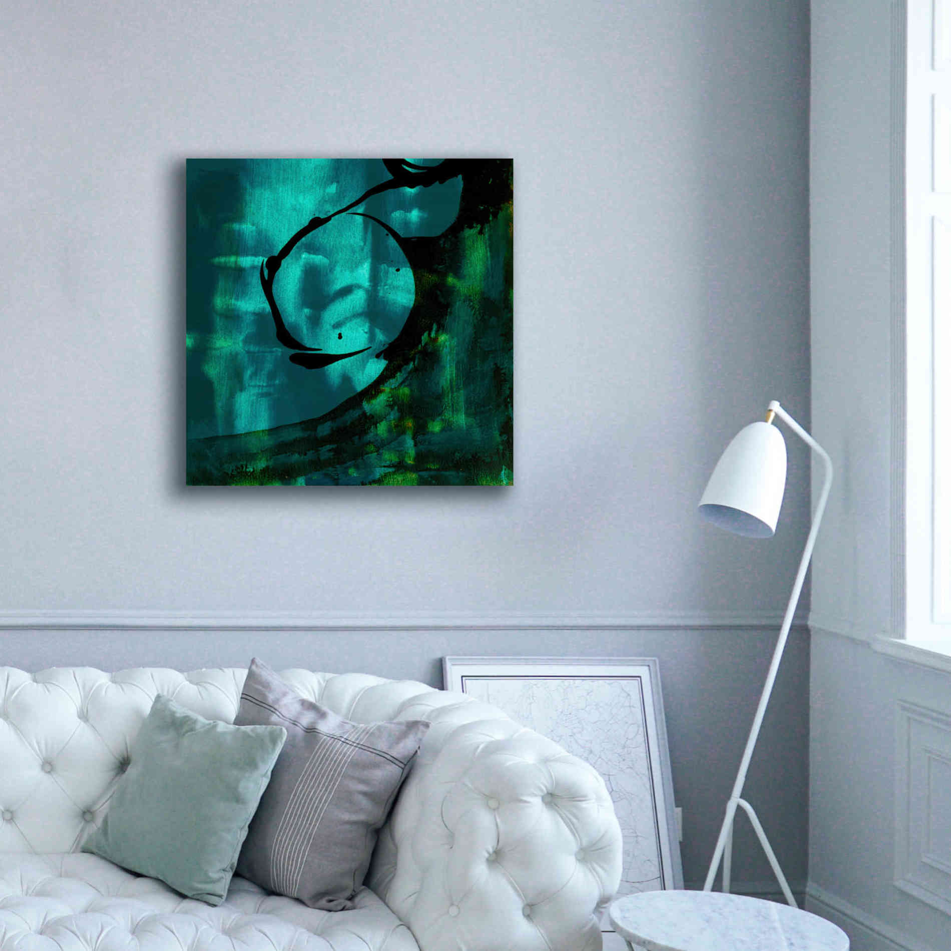 'Turquoise Element III' by Sisa Jasper Canvas Wall Art,37 x 37