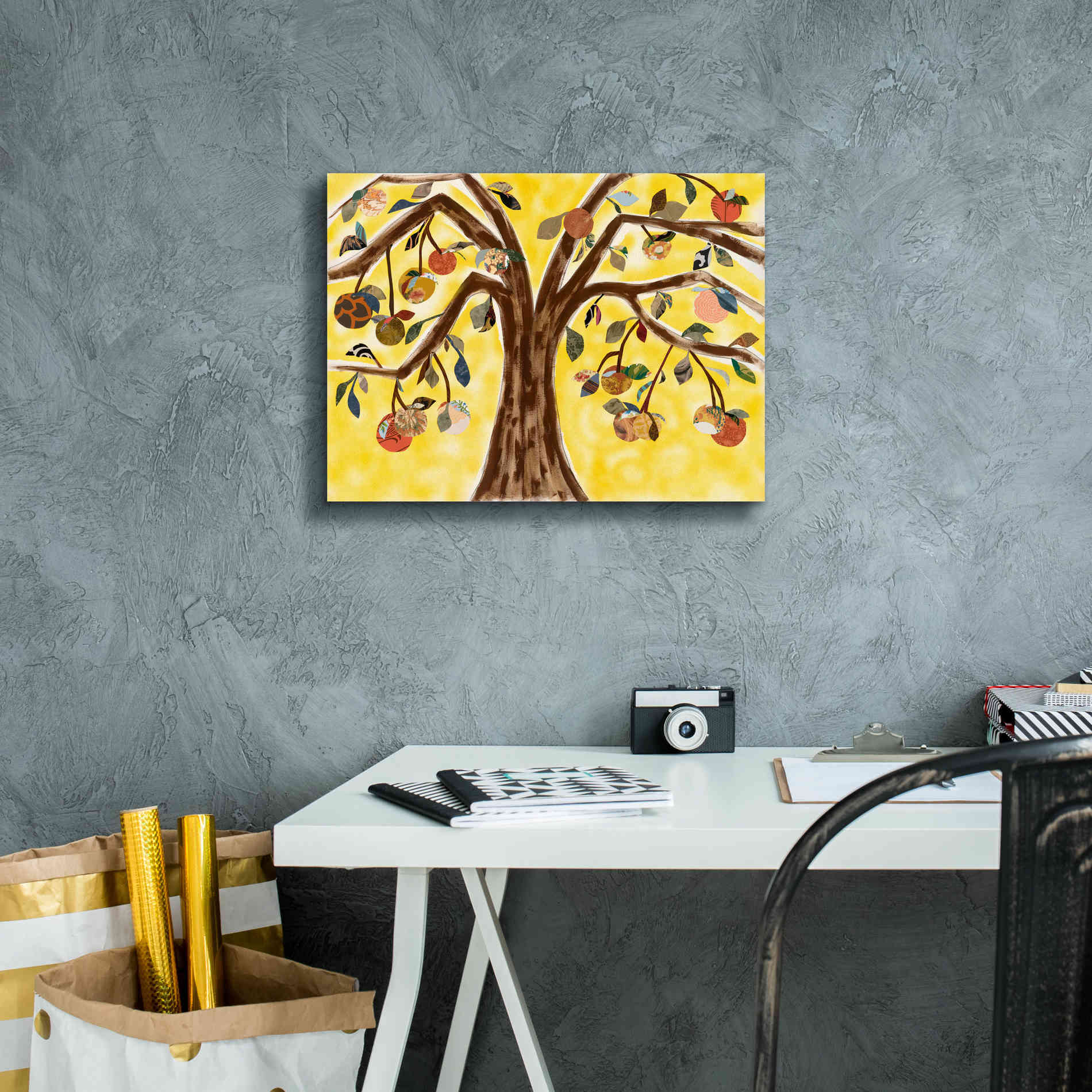 'Yellow Orange Tree' by Sisa Jasper Canvas Wall Art,16 x 12